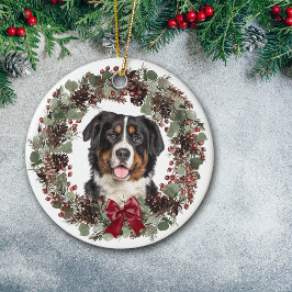 Bernese Mountain Dog Pinecone Personalisiert Keramik Ornament
