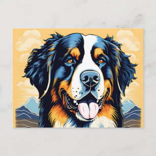 Bernese Mountain Dog Portrait Postkarte