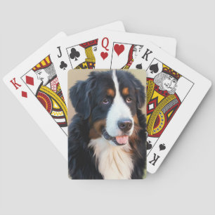 Bernese Mountain Dog Portrait Spielkarten