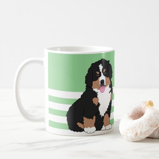 Bernese Mountain Dog Puppy Coffee Tasse (Mit Donut)