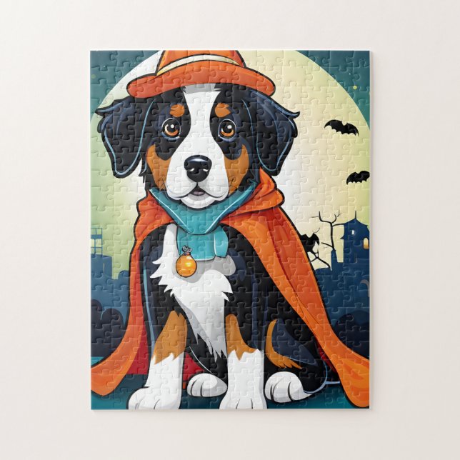 Bernese Mountain Dog Puppy Halloween (Vertikal)