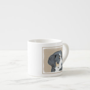 Bernese Mountain Dog Puppy Painting - Original Art Espressotasse