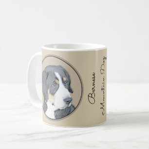 Bernese Mountain Dog Puppy Painting - Original Art Kaffeetasse