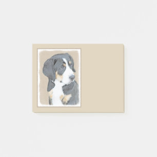 Bernese Mountain Dog Puppy Painting - Original Art Post-it Klebezettel