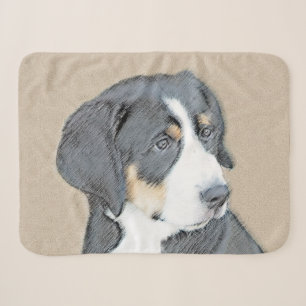 Bernese Mountain Dog Puppy Painting - Original Art Sherpadecke
