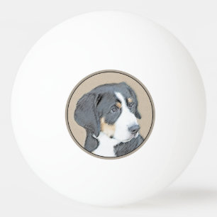 Bernese Mountain Dog Puppy Painting - Original Art Tischtennisball