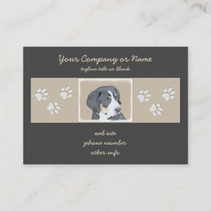 Bernese Mountain Dog Puppy Painting - Original Art Visitenkarte