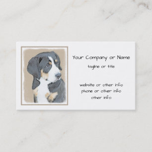 Bernese Mountain Dog Puppy Painting - Original Art Visitenkarte