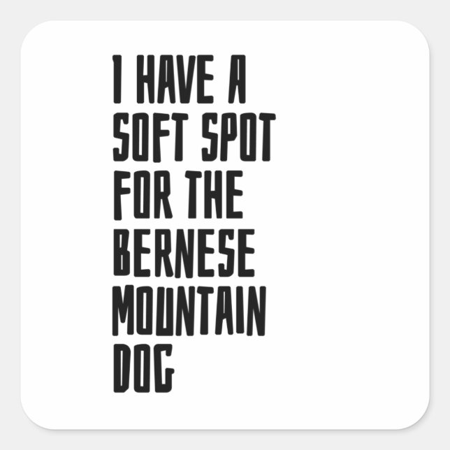 Bernese Mountain Dog Quadratischer Aufkleber (Vorderseite)