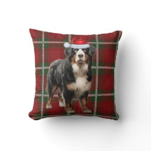 Bernese Mountain Dog Red Green Kariert Weihnachten