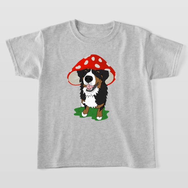 Bernese Mountain Dog Red Mushroom Cap T-Shirt (Ablage )
