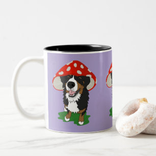 Bernese Mountain Dog Red Mushroom Cap Zweifarbige Tasse