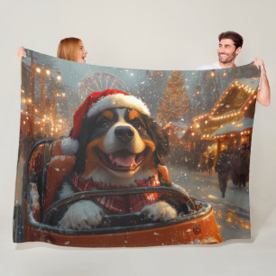 Bernese Mountain Dog Roller Untersetzer Weihnachte Fleecedecke