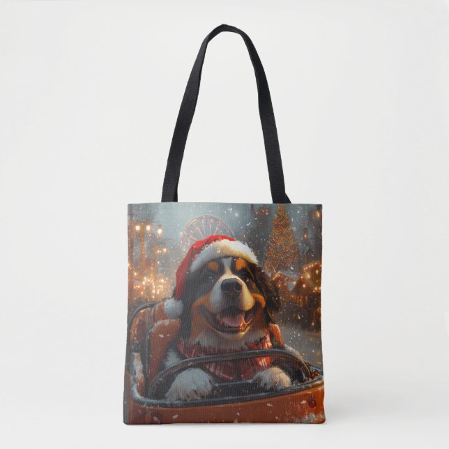 Bernese Mountain Dog Roller Untersetzer Weihnachte Tasche (Vorderseite)