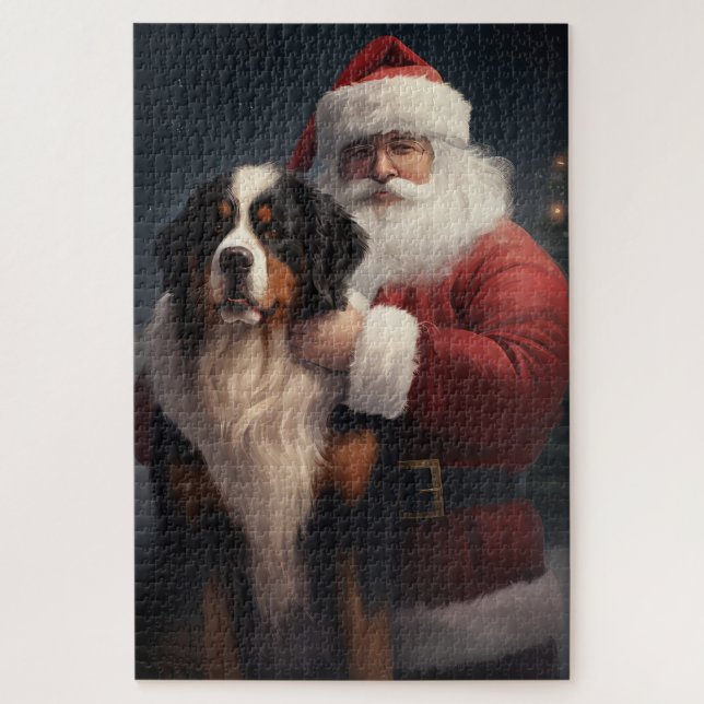Bernese Mountain Dog Santa Claus Weihnachten (Vertikal)