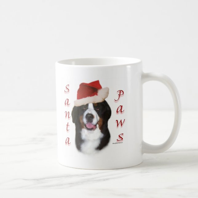 Bernese Mountain Dog Santa Paws Kaffeetasse (Rechts)
