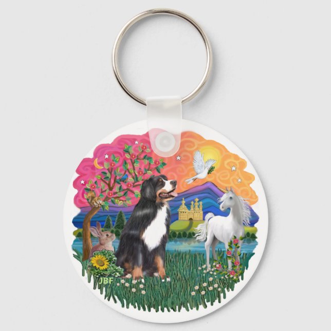 Bernese Mountain Dog Schlüsselanhänger (Vorderseite)