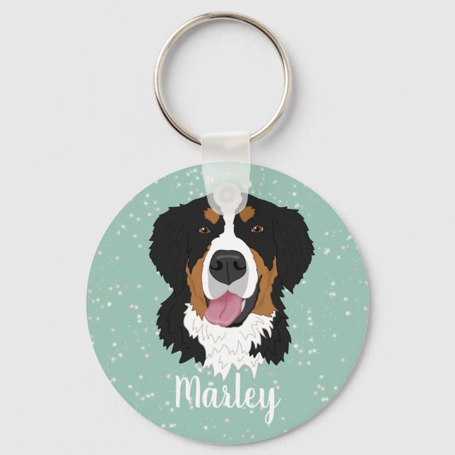 Bernese Mountain Dog Schlüsselanhänger (Vorderseite)