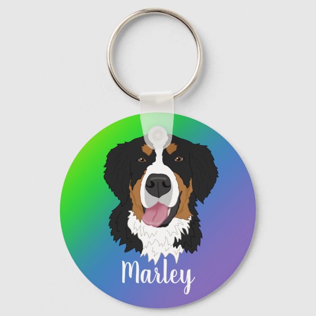 Bernese Mountain Dog Schlüsselanhänger (Vorderseite)