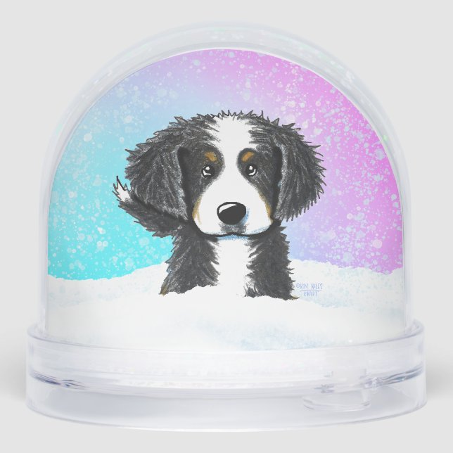 Bernese Mountain Dog Schneekugeln (Rückseite)