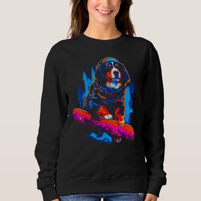 Bernese Mountain Dog Snowboard Sweatshirt (Vorderseite)