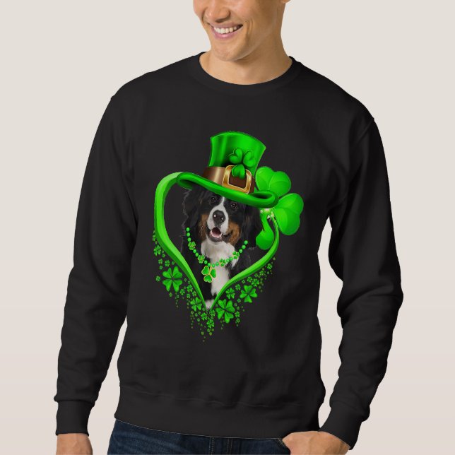 Bernese Mountain Dog St Patricks Day Lover Irish S Sweatshirt (Vorderseite)