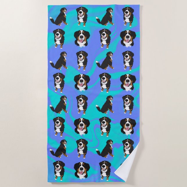 Bernese Mountain Dog Strandtuch (Vorderseite)