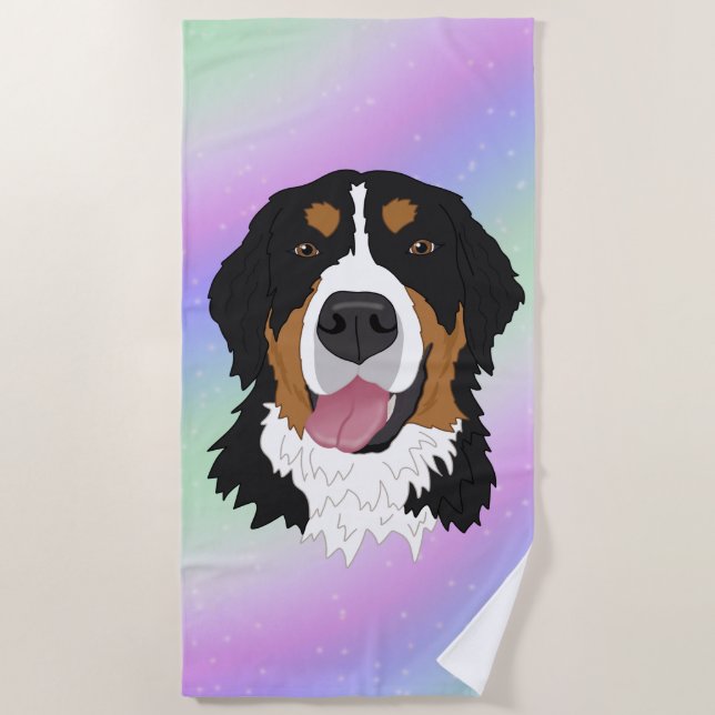Bernese Mountain Dog Strandtuch (Vorderseite)