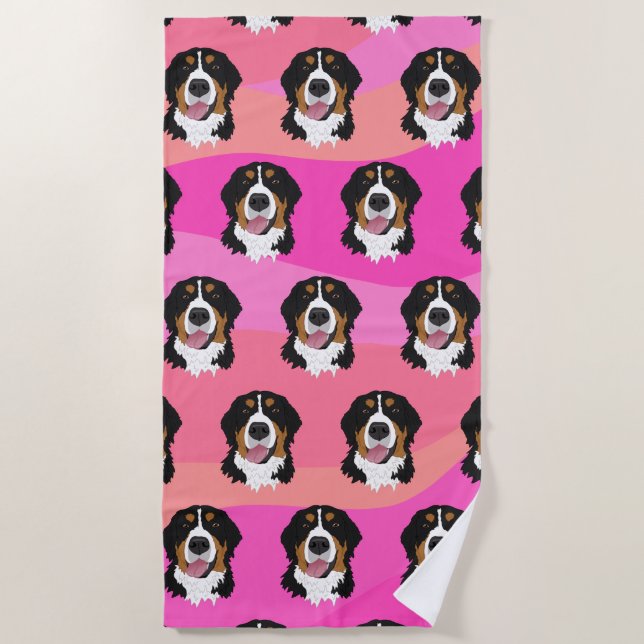 Bernese Mountain Dog Strandtuch (Vorderseite)