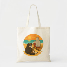 Bernese Mountain Dog Sunset Beach Companion Tragetasche