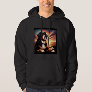 Bernese Mountain Dog T - Shirt, lebendiger Haustie Hoodie