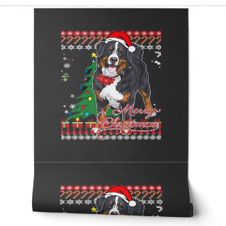 Bernese Mountain Dog Ugly Christmas Sweater Shirt  Tapete