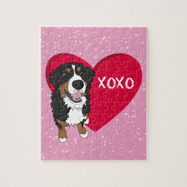 Bernese Mountain Dog Valentinstag (Vertikal)