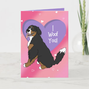 Bernese Mountain Dog Valentinstag Dankeskarte