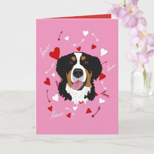 Bernese Mountain Dog Valentinstag Karte