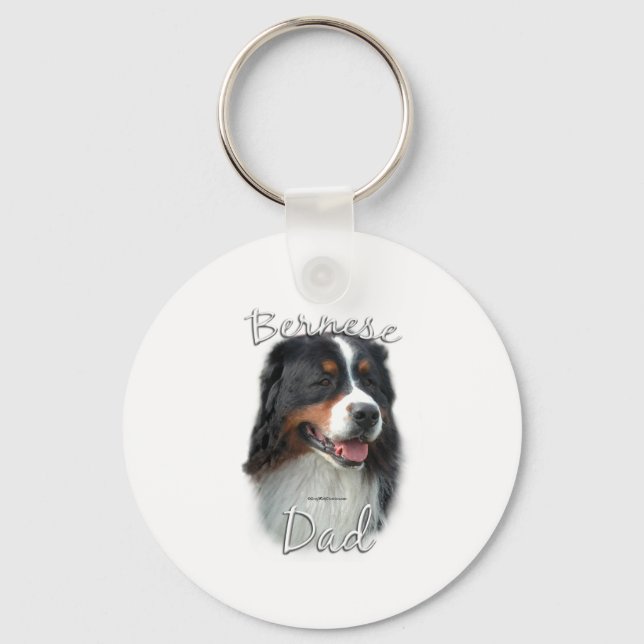 Bernese Mountain Dog Vater 2 Schlüsselanhänger (Vorderseite)