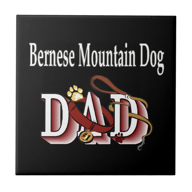 Bernese Mountain Dog Vater Fliese (Vorderseite)