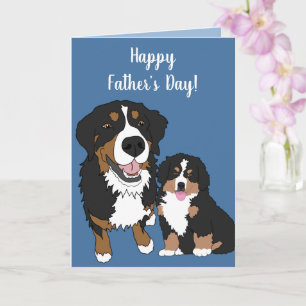 Bernese Mountain Dog Vatertag Karte