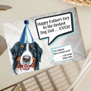 Bernese Mountain Dog Vatertag Vater Karte