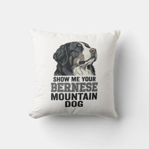 Bernese Mountain Dog Vintage Gravur Shirt Design Kissen