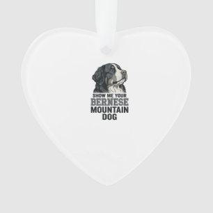 Bernese Mountain Dog Vintage Gravur T-Shirt Design Ornament