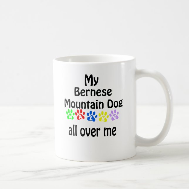 Bernese Mountain Dog Walks Design Kaffeetasse (Rechts)