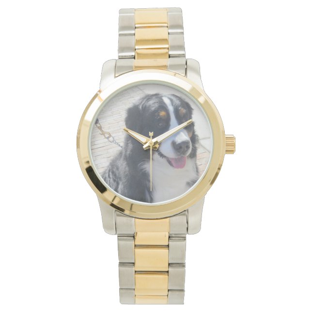 Bernese Mountain Dog Watch Armbanduhr (Vorderseite)