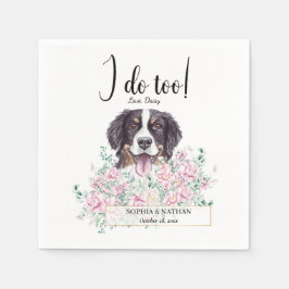 Bernese Mountain Dog Wedding Cocktail Napkins Serviette