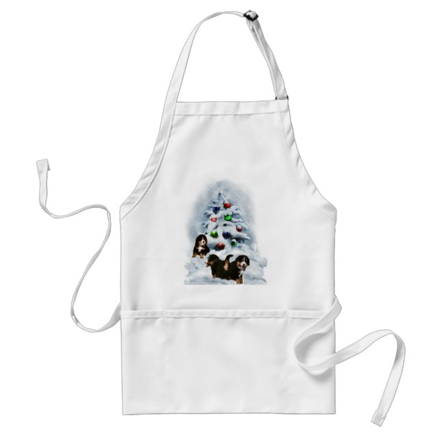 Bernese Mountain Dog Weihnachtsgeschenke Schürze (Vorne)