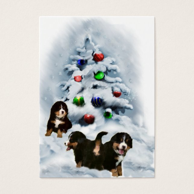 Bernese Mountain Dog Weihnachtsgeschenke Tags (Vorderseite)