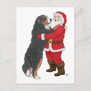 Bernese Mountain Dog Weihnachtsgrüßen Feiertagspostkarte