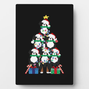 Bernese Mountain Dog Welpe Weihnachtsbaum Klassisc Fotoplatte