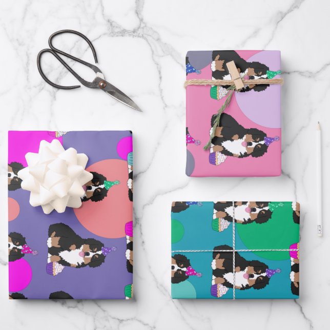 Bernese Mountain Dog Welpenhühnerpapier Blätter (Vorderseite)