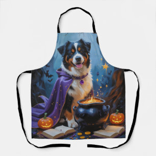 Bernese Mountain Dog Whimsical Halloween Malerei Schürze